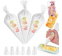 Cream Glue, 3 Pcs White Whipped Cream Glue Kit (100g each) with 6 Piping Tips, DIY Phone Case Kit Decoration Craft Gift for Birthday Christmas Fun Gift