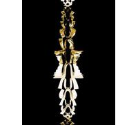 Cream & Gold Christmas Foil Ceiling Decorations (Hollow Garland)9ft