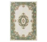 (CREAM GREEN, 160 x 235 cm) Traditional Pure Wool Rugs Hall Runner Round Circle Half Moon Mat Small Extra Large Carpet Eco Friendly Handmade