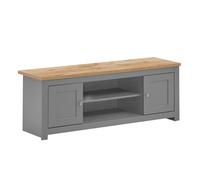 Timber Art Design Lisbon Light Grey Tv Unit Stand Media Cabinet 2 Doors + Shelf