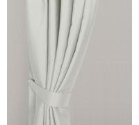 HOMESCAPES Cream Curtain Tie Back Pair Herringbone Chevron Textured Retro Geometric Design 2 Tie Backs For Curtain Pair - Coordinating with Blackout Thermal Curtains. Free Sample Swatches Available