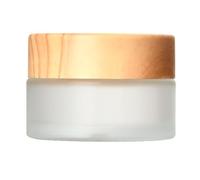 Cream Jar Bottle With Wood Grain Lid Refillable Lotion Jars Empty Cosmetic Containers For Makeup