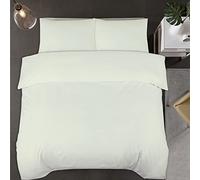 Cream King Size Bedding Sets Duvet Cover With Matching Pillowcases Plain Dyed Quilt Cases Bedroom Bedding & Linen Set