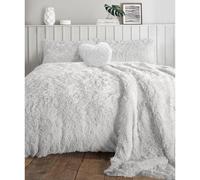 (Cream , King) Teddy bear Fleece Fur Alaska Cuddles Duvet Cover