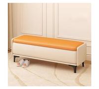 Cream Leather Ottoman Storage BenchLiftTop Footstool for Living Room Hallway Bed End Coffee Table 100CMStylish Window Seat Stool Versatile Home Decor