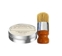 Cream Leather Restorer Salve with Shea Butter, Hemp Oil, Jojoba & Beeswax, 100g, Fast-Drying, Non-Staining, Restores Scratches & Scuffs with Brush (1 PCS)