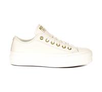 Cream Leather Textile Platforms A12765C- female- Converse- Sneakers- Beige- 8 UK- Shoes 8 UK
