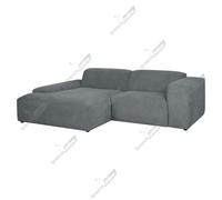 (Cream, Left Hand Chaise) SnoozeOnline Jumbo Cord Grey Corner Chaise Lounge Sofa Right/Left Hand Facing Deep Seat L Shaped Sofa with Low Legs