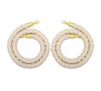 Cream Light Color Hemp Rope Stanchions2 Pad Entrance Crowd Control Twisted Design Durable Absperrseile 4 Colors for Event & Venue Management