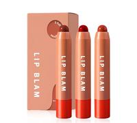 Cream Lip Balm Lip Gloss Chubby Stick 3 Pieces Nourishing Moisturising Lipstick, Long-Lasting Colour Intensity Lip Tint Balm Lip Balm Lip Balm Lip Balm Gift for Valentine's Day for Women Set B
