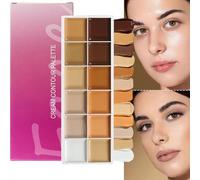 Cream Makeup Palette, 12-Color Correcting Palette, Neutralizing Concealers, Blendable Full-Coverage Base for Women, Wedding, Prom, Travel, Workplace, Artist Date, 6.3 Inches