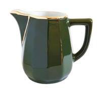 Cream/Milk Jug: 100ml Apilco Bistro Jug, Green with Gold Band
