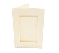 Cream Mini Cards and Envelopes with Rectangle Apertures for Cross Stitch - Pack of 10