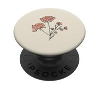 Cream Neutral - Botanical Bohemian Floral Boho Flower PopSockets Adhesive PopGrip