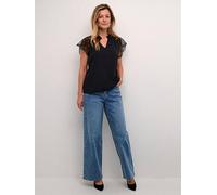 Cream Nola Lace Blouse, Black, Size 10, Women Black