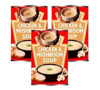 Cream of Chicken & Mushroom Soup, Low Fat, No Artificial Colours or Preservatives, 400g, Pack Of 3