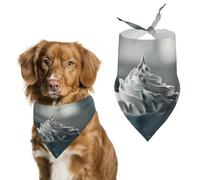 Cream on Coffee Dog Bandana Triangle Dog Scarf Washable Polyester Dog Bibs Cute Pet Bandana for Medium Large Dogs Puppy and Cats