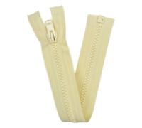 Cream Open End Zip Chunky Jacket Coat 850D, 76cm 30 Inch, 1