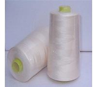 Cream Overlocking Sewing Machine Polyester Thread Four 5000 Yards Cones