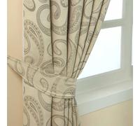 Homescapes Paisley Jacquard Curtain Tie Back Pair in Cream Homescapes Cream