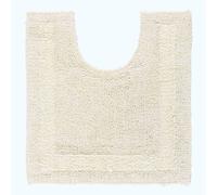(Cream, Pedestal Mat) Luxury Reversible Cotton Bath Mat