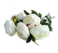 Cream Peony Bunch - White Artificial Flowers