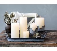 Cream Pillar Candles - Off White Coloured Candles - Danish Candles - Extra Tall Large Chunky Candles - Light Church Candle - Cream Candle (25cm x 10cm)