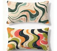 Cream Pillows 2 pack Abstract Cushion Covers 28x36in Velvet Cushion Covers With Lnvisible Zip Rectangle Pillowcase for Autumn Home Living Room Sofa Bedroom Office Decorative Pillows for Bed Q-292U