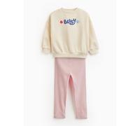 Cream & Pink Bluey Sweat Set 1-2 years