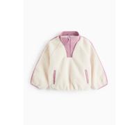 Cream & Pink Zip Neck Borg Fleece 11-12 years