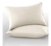 (Cream , Plain Pillowcase 2-Pack) Plain Duvet Cover Single Double King Bed Set Quilt