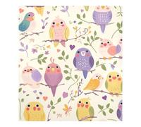 Cream Playful Parrot Soft Color Decorative dishwasher door magnet reusable fridge magnet cover holiday decor Imán de la puerta del lavavajillas 23x26in