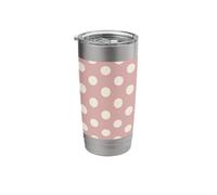 Cream Polka Dots On Dusty Pink Stainless Steel Insulated Tumbler