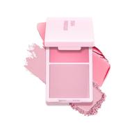 Cream Powder Blush, 2 Shade Blush Palette With Cream & Matte Pressed Powder, High Pigmented Pink Candy Peach Blush Palette
