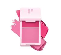 Cream Powder Blush, 2 Shade Blush Palette With Cream & Matte Pressed Powder, High Pigmented Pink Candy Peach Blush Palette