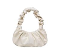 Cream Purse For Women - Puffy Handbag, Pleated Clouds Tote | Chic Shoulder Bag With Zip, Fashionable Soft Handbag For Wedding, Date, Shopping, Carrier, white, Se référer à la description