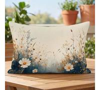 Cream Rectangle Waterproof Linen Cushion Covers 40x70cm Set of 1 kdd-3776