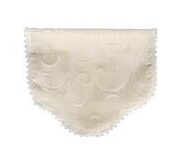 Cream Scroll Swirl Design Single XL Chair Back Lace Trim Furniture Cover