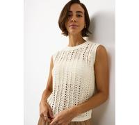Cream Sequin Detail Knitted Vest S