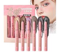 Cream Shadow Stick, Soft Creamy Matte Shimmer Eyeshadow Pencil, Shiny Highlighting Pencil Eye Shadow for Women Girls Family Friends Coworkers