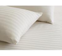 Cream Single Size 300 Thread Count Egyptian Cotton Striped Duvet Cover Set by Viceroybedding