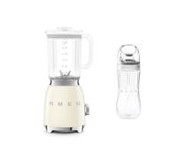 (Cream) Smeg BLF03 Blender + BGF03 Bottle To Go Bundle