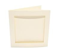Cream Square Cards and envelopes with Square Aperture for Cross Stitch - Pack of 10