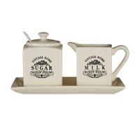 Cream Square Sugar and Milk Set | Vintage Home