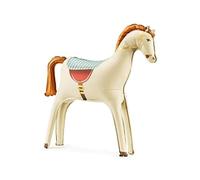 Cream Standing Horse Foil Balloon, 68.5 x 68.5 cm, Party Decoration