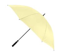 Cream Straight Stick Windproof Manual Open Large Golf Umbrella - 90cm Length, 120cm Canopy Span - Black Foam Handle - Mens & Ladies