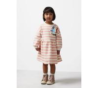 Cream Striped Bluey Print Sweat Dress 2-3 years