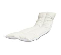 Lancashire Textiles Sun Lounger Cushion Folding Sunlounges Chair Cushions Topper Pads Reclining Home Garden Furniture Outdoor Cushion 190cm (Devon Cream, 60 X 190 CM (Pack of 1))