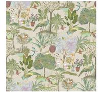 Cream Tropical Botanical Bird Wallpaper - Watercolour Nature Exotic Birds, Peacocks, Palms & Lush Foliage - Artistic Feature Wall Décor for Living Rooms, Bedrooms