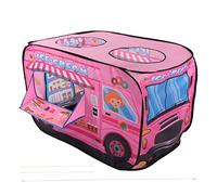 Cream Truck Up Play Tent, Kids Playhouse with Spacious Interior, Polyester Fabric and Steel Frame, Easy Setup for Indoor and Outdoor Fun, Accommodates 2 to 4 Children